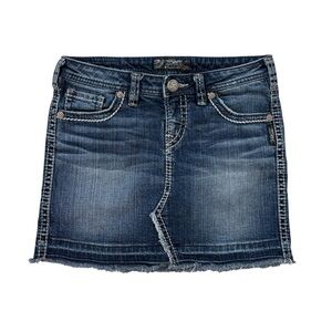 Silver Jeans Francy Denim Mini Skirt Size 26